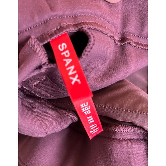 Spanx The Perfect Pant Ponte Slim Straight Leg in Chianti size XL Tall - Picture 7 of 12